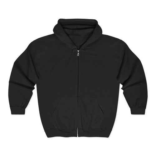 Back Design Iranian Emblem, Black Zip-up Hoodie