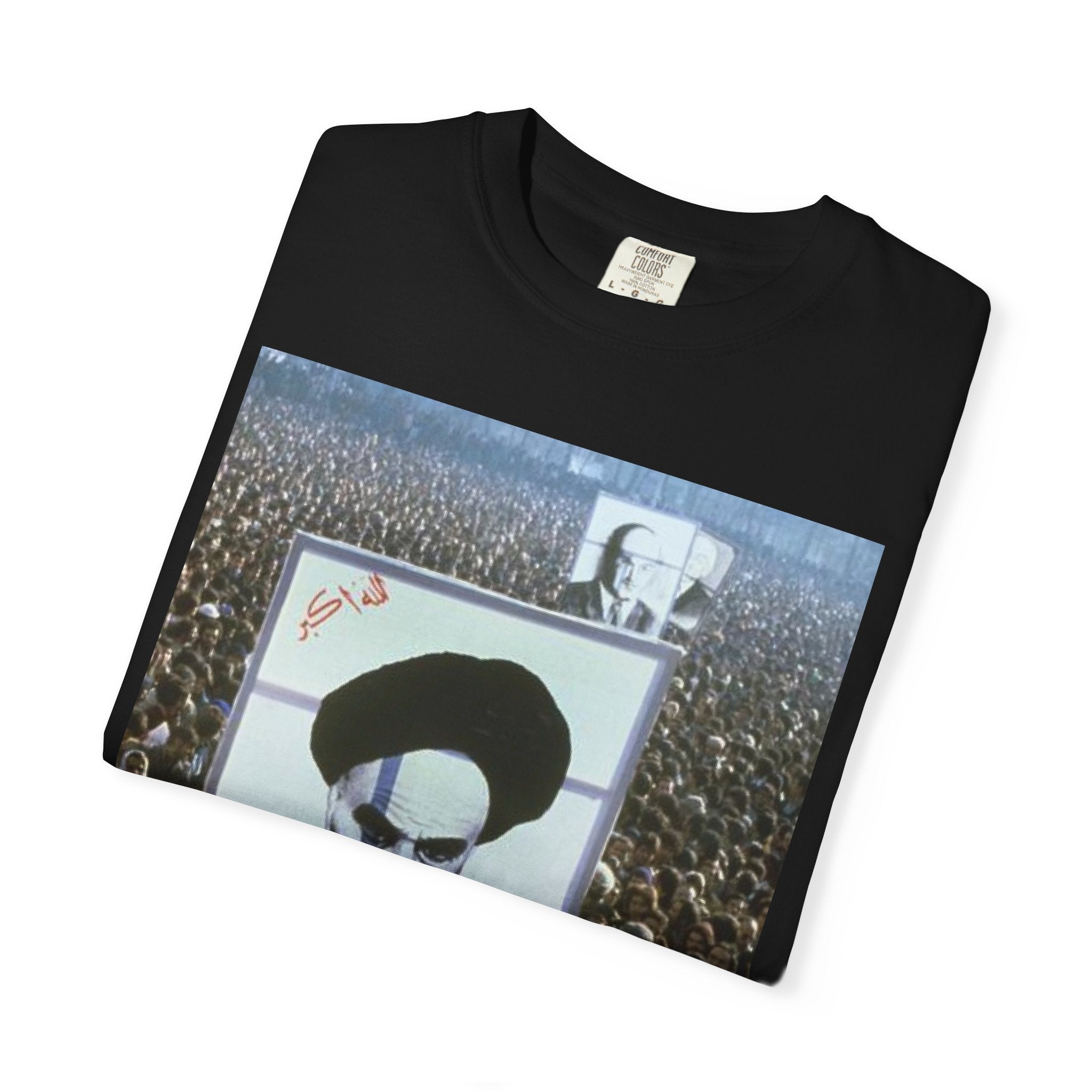Graphic T‑Shirt with Middle Eastern Protest Poster Design