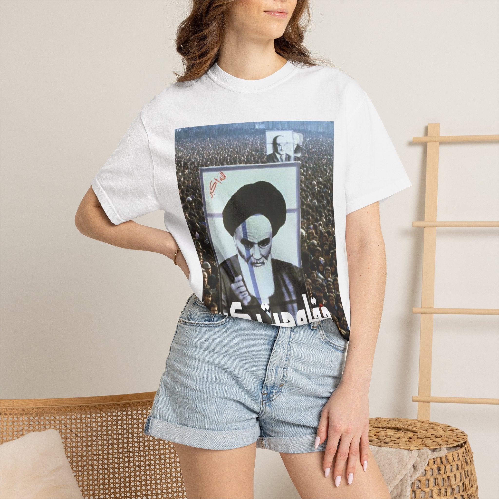 Graphic T‑Shirt with Middle Eastern Protest Poster Design